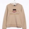 Gant, Naisten Collegepaita, Aechive Shield C-Neck Sweat Vaalea Beige -Kekäle gant naisten collegepaita aechive shield c neck sweat vaalea beige 1