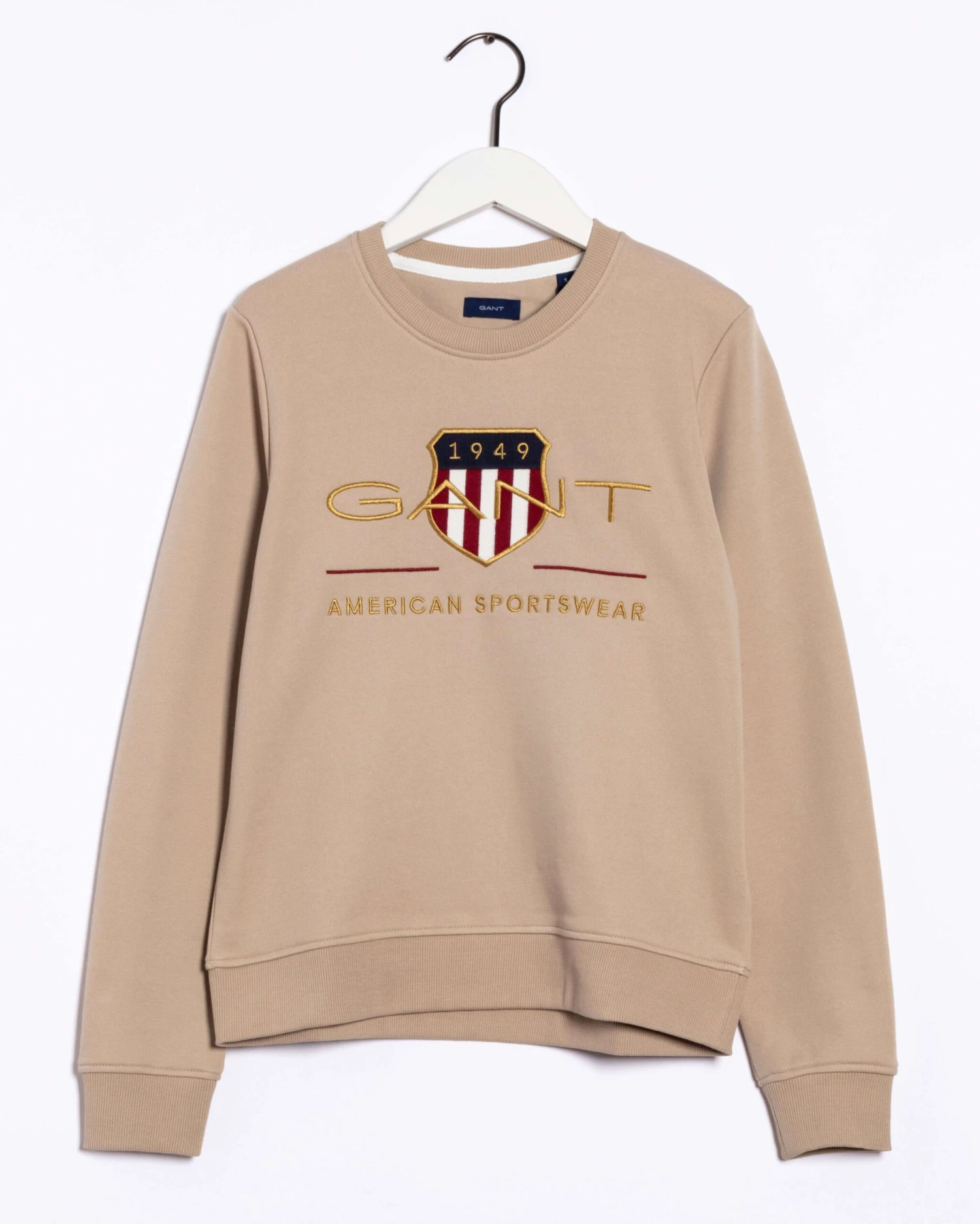 Gant, Naisten Collegepaita, Aechive Shield C-Neck Sweat Vaalea Beige 3 Gant, Naisten Collegepaita, Aechive Shield C-Neck Sweat Vaalea Beige