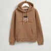 Gant, Naisten Huppari, Archive Shield Sweat Hoodie Kameli