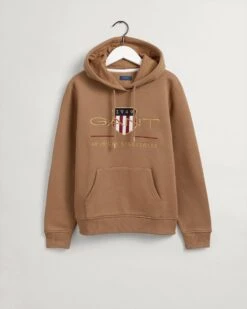 Gant, Naisten Huppari, Archive Shield Sweat Hoodie Kameli