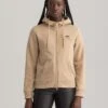 Gant Naisten Huppari GANT ARCHIVE SHIELD FULL ZIP HOODIE Vaalea Beige -Kekäle gant naisten huppari gant archive shield full zip hoodie vaalea beige 1
