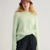 Gant Naisten Neulepusero, MOHAIR SOLID C-NECK Mintunvihreä