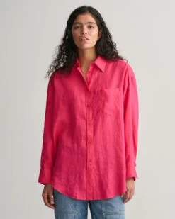 Gant Pellavapaita, OS LINEN SHIRT Pinkki