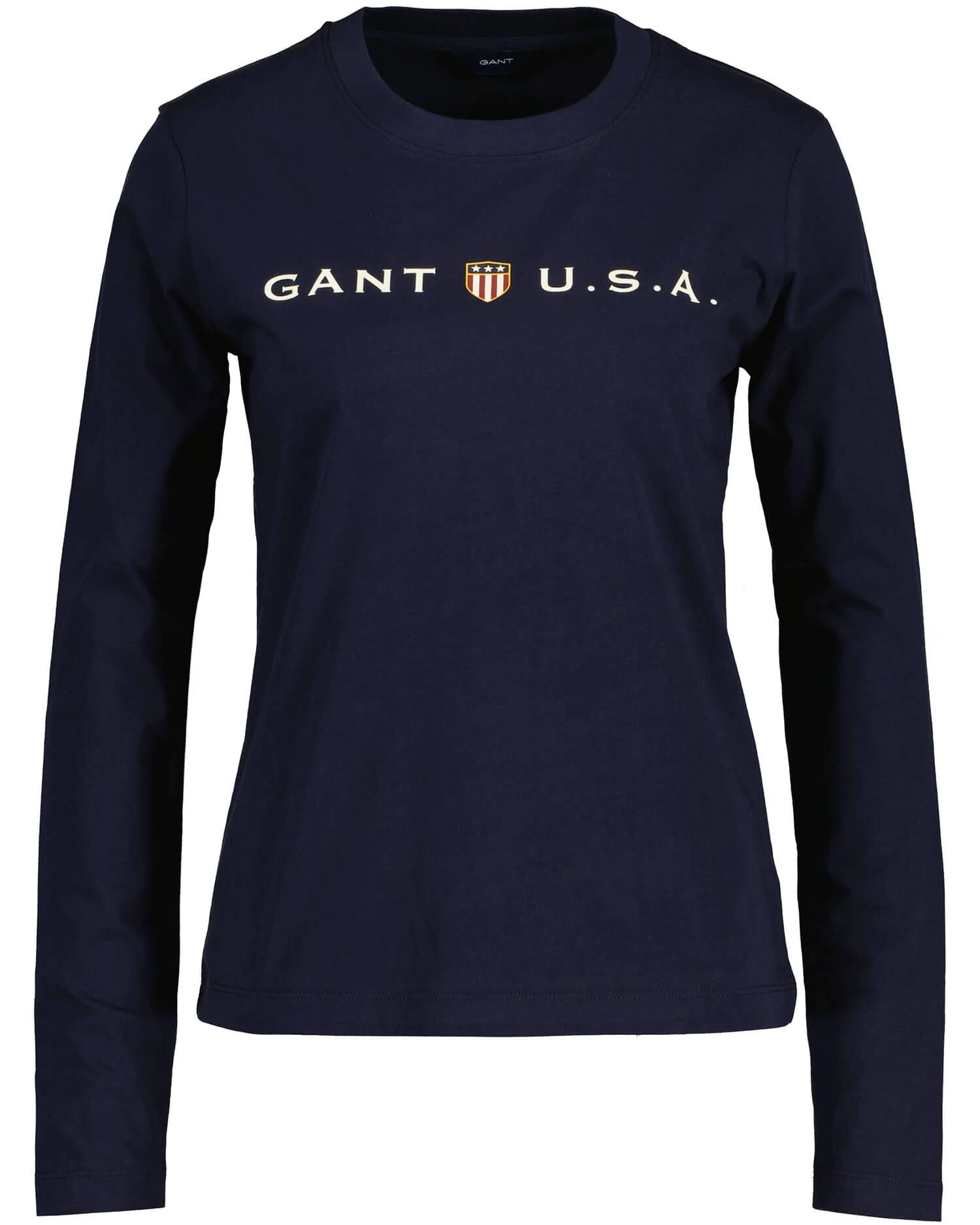 Gant T-paita, BANNER SHIELD LS T-SHIRT Tummansininen 3 Gant T-paita, BANNER SHIELD LS T-SHIRT Tummansininen