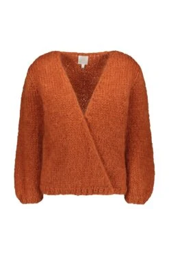 Halo Naisten Neule HUURRE HANDKNITTED WRAP KNIT Konjakinruskea -Kekäle halo naisten neule huurre handknitted wrap knit konjakinruskea 3