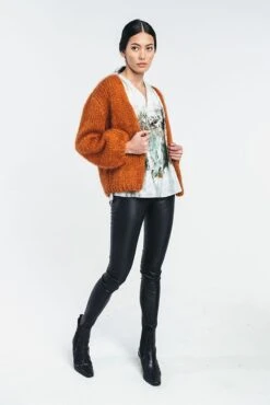 Halo Naisten Neule HUURRE HANDKNITTED WRAP KNIT Konjakinruskea -Kekäle halo naisten neule huurre handknitted wrap knit konjakinruskea 5