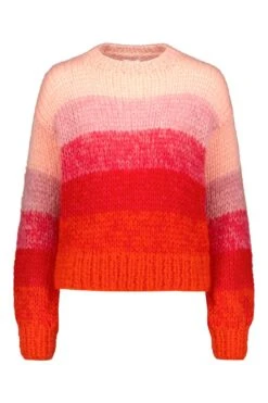 Halo Naisten Neule KAJO HANDKNITTED SWEATER Raidallinen Vaaleanpunainen -Kekäle halo naisten neule kajo handknitted sweater raidallinen vaaleanpunainen 3