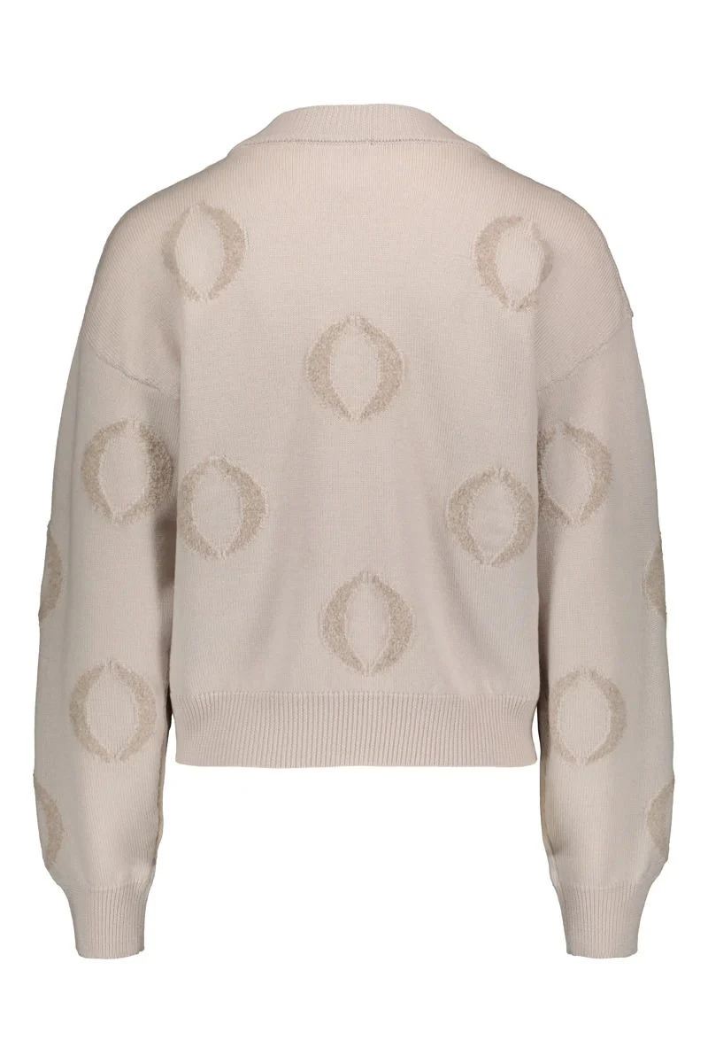 Halo Naisten Neulepusero HáLO O-LOGO CREWNECK IN PEARL Kitti 5 Halo Naisten Neulepusero HáLO O-LOGO CREWNECK IN PEARL Kitti - Image 3