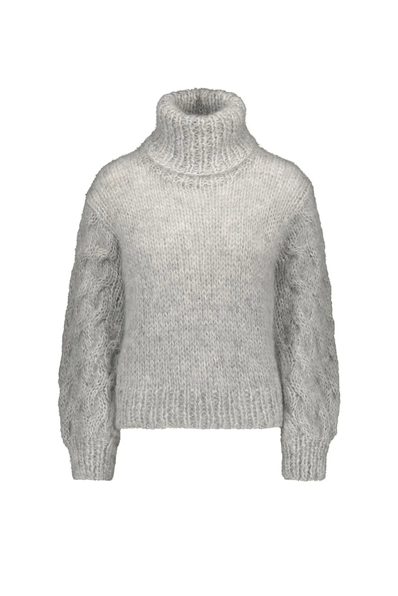 Halo Naisten Pooloneule KAARNA HANDKNITTED TURTLENECK Vaaleanharmaa 5 Halo Naisten Pooloneule KAARNA HANDKNITTED TURTLENECK Vaaleanharmaa - Image 3