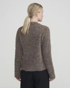 Holebrook Naisten Neule, THERESE V-NECK Ruskeanharmaa -Kekäle holebrook naisten neule therese v neck ruskeanharmaa 2