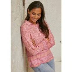 Isay, Naisten Paita, Gyta Smock Blouse Pinkki Kuosi