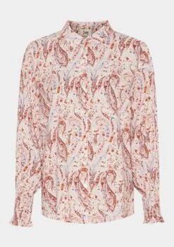 Isay, Naisten Paita, Gyta Smock Blouse Vaaleanpunainen Kuosi