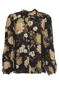 Isay Naisten Paitapusero ANNICA LS SHIRT Musta Kuosi -Kekäle isay naisten paitapusero annica ls shirt musta kuosi 3