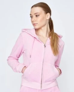 Juicy Couture Naisten Huppari TERRY TOWELING ROBERTSON HOODIE Vaalea Lila