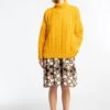 Kuusama Naisten Neule, HETTY POLONECK SWEATER Keltainen -Kekäle kuusama naisten neule hetty poloneck sweater keltainen 1