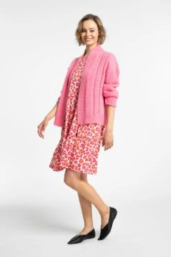 Kuusama Naisten Neuletakki, CARAMELLO CARDIGAN Vaaleanpunainen