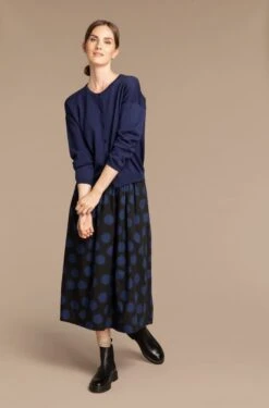 Kuusama Naisten Neuletakki ENNE CARDIGAN Kirkkaansininen