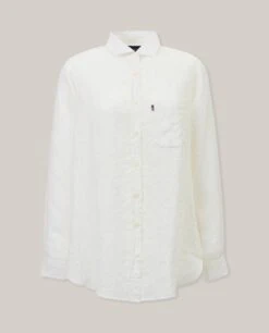 Lexington Naisten Pellavapaita ISA LINEN SHIRT Valkoinen -Kekäle lexington naisten pellavapaita isa linen shirt valkoinen 3