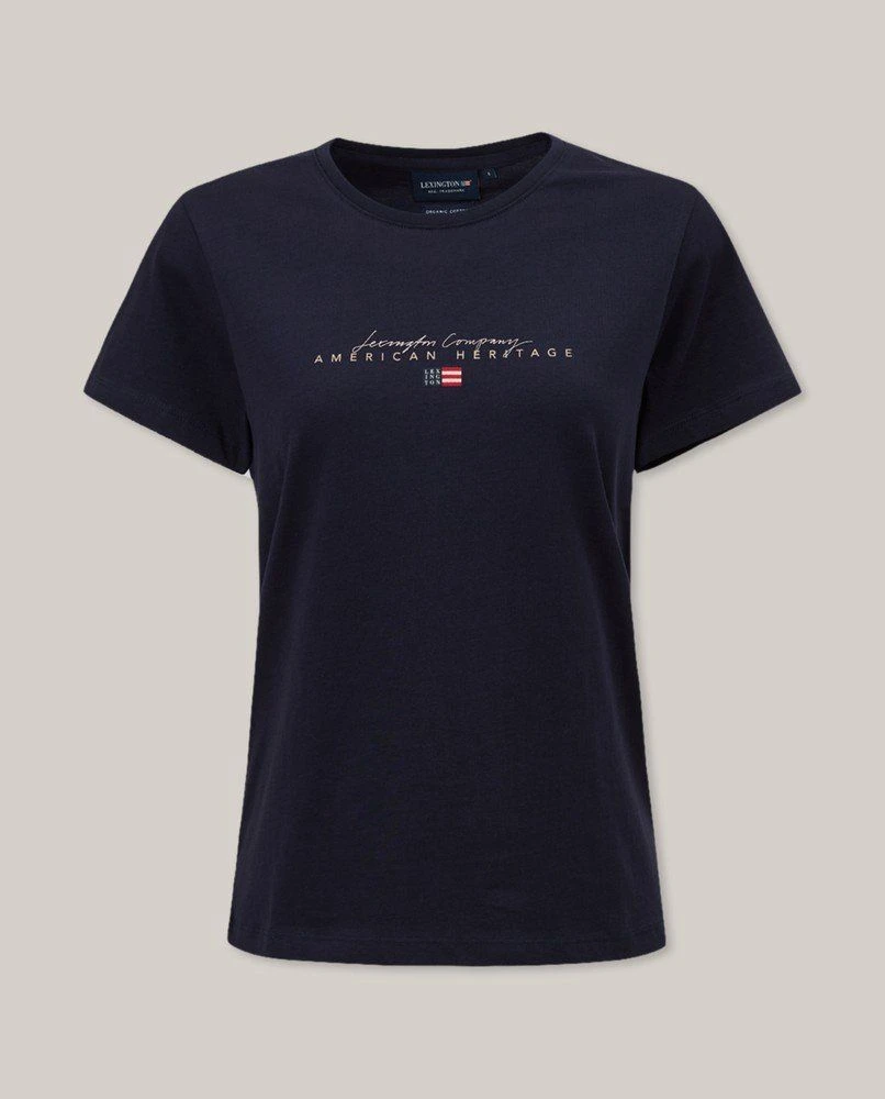 Lexington Naisten T-paita VANESSA ORGANIC COTTON TEE Tummansininen 5 Lexington Naisten T-paita VANESSA ORGANIC COTTON TEE Tummansininen - Image 3