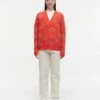 Marimekko, Naisten Neule, SIF UNIKKO VILLATAKKI Oranssi Kuosi -Kekäle marimekko naisten neule sif unikko villatakki oranssi kuosi 1