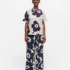 Marimekko T-paita, AMELA JUHLA UNIKKO T-PAITA Sininen Kuosi -Kekäle marimekko t paita amela juhla unikko t paita sininen kuosi 1