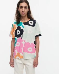 Marimekko Unisex T-Paita, ERNA RELAXED PIENI UNIKKO T-PAITA Monivärinen Kuosi