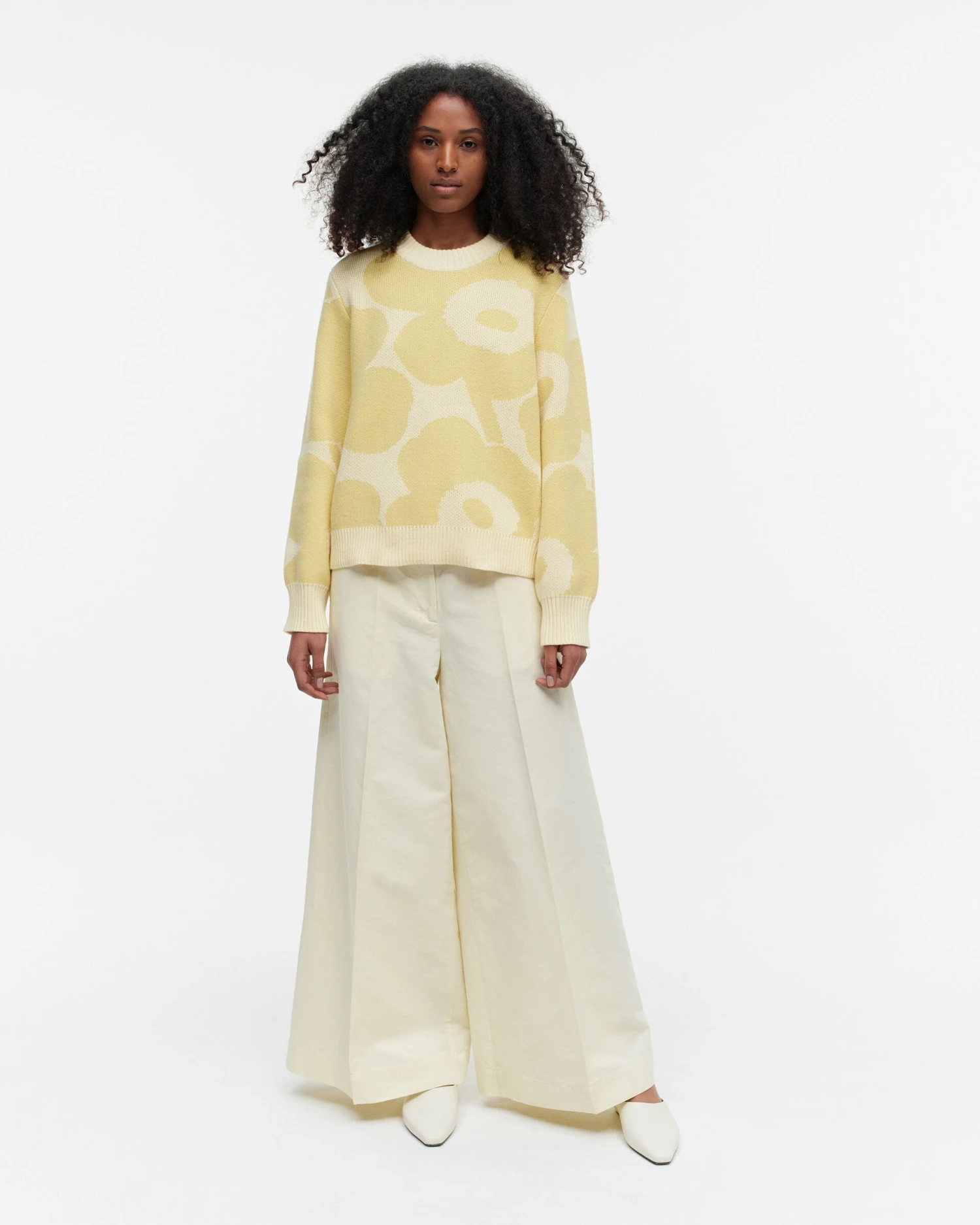 Marimekko Villaneulepusero, UNIKKO Keltainen Kuosi 3 Marimekko Villaneulepusero, UNIKKO Keltainen Kuosi