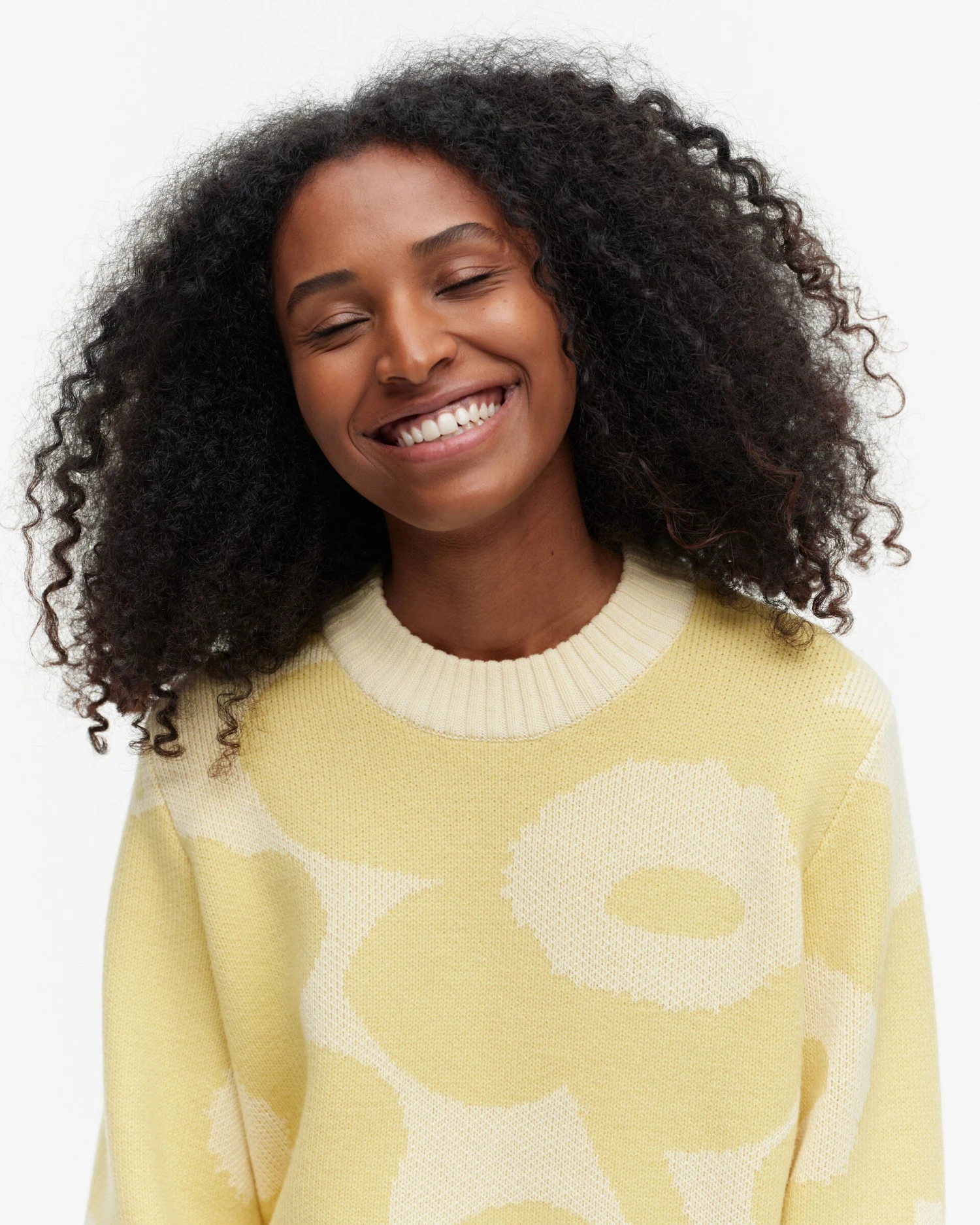 Marimekko Villaneulepusero, UNIKKO Keltainen Kuosi 6 Marimekko Villaneulepusero, UNIKKO Keltainen Kuosi - Image 4