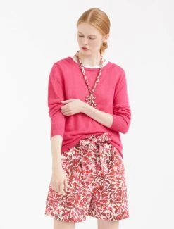 Max Mara Weekend Naisten Pellavaneule, Canarie Pinkki