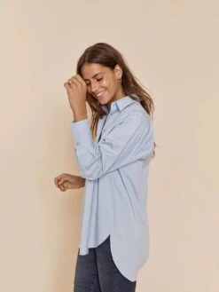 Mos Mosh Naisten Paitapusero ENOLA SHIRT Vaaleansininen