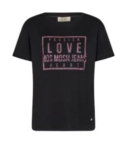 Mos Mosh, Naisten T-Paita, CIARA SS GLAM TEE Musta