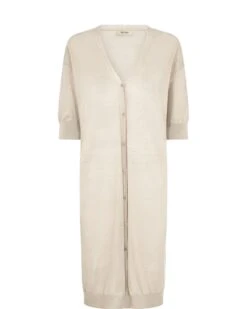 Mos Mosh Neuletakki, IRYNA LINEN KNIT CARDIGAN Luonnonvalkoinen