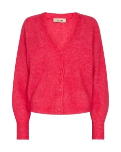 Mos Mosh Neuletakki, THORA V-NECK KNIT CARDIGAN Pinkki