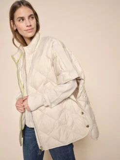 Mos Mosh Poncho Luonnonvalkoinen