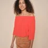 Mos Mosh Pusero, ASHLEA BLOUSE Punainen -Kekäle mos mosh pusero ashlea blouse punainen 1