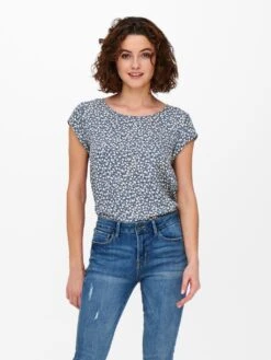 Only Naisten Pusero, Vic Ss Sininen Kuosi