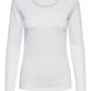 Only Naisten Trikoopaita, OLNLIVE LOVE LIFE LS TOP Valkoinen -Kekäle only naisten trikoopaita olnlive love life ls top valkoinen 1