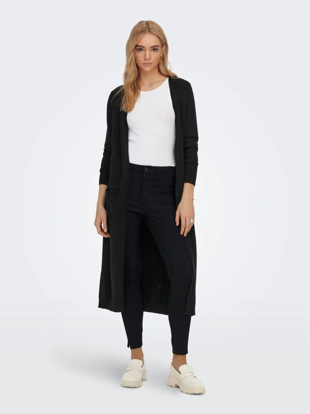 Only Neuletakki, ONLLESLY LS OPEN Musta 3 Only Neuletakki, ONLLESLY LS OPEN Musta