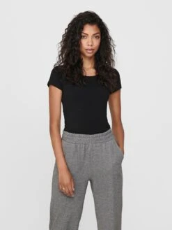 Only T-paita, ONLLIVE LOVE SS O-NECK TOP Musta