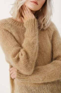 Part Two Naisten Neule, RHONA PULLOVER Beige -Kekäle part two naisten neule rhona pullover beige 4