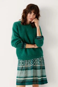 Part Two Naisten Neule, RHONA PULLOVER Vihreä