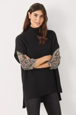 Part Two Naisten Neuleliivi, K-KEEKEE PULLOVER Musta