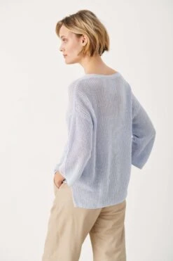 Part Two Naisten Neulepusero NETRONA PULLOVER Vaaleansininen -Kekäle part two naisten neulepusero netrona pullover vaaleansininen 6