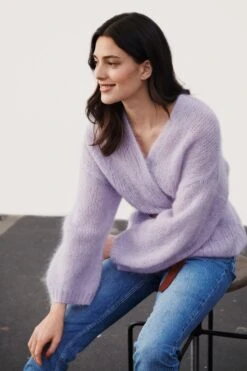 Part Two Naisten Neuletakki RASTINA CARDIGAN Liila -Kekäle part two naisten neuletakki rastina cardigan liila 3