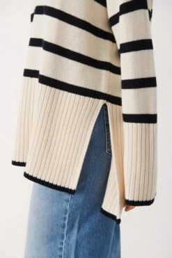 Part Two Naisten Raidallinen Neule, NOELLINE PULLOVER Raidallinen Sininen -Kekäle part two naisten raidallinen neule noelline pullover raidallinen sininen 3