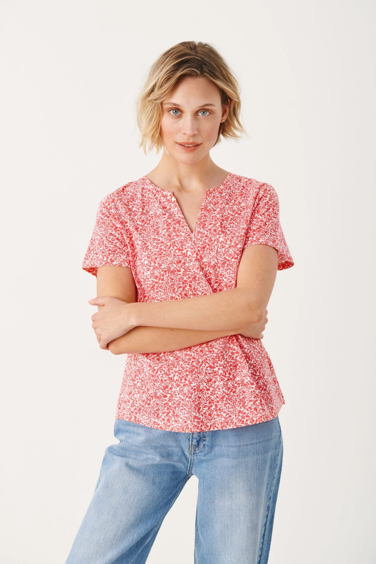 Part Two Naisten T-paita GESINA T-SHIRT Punainen Kuosi 3 Part Two Naisten T-paita GESINA T-SHIRT Punainen Kuosi