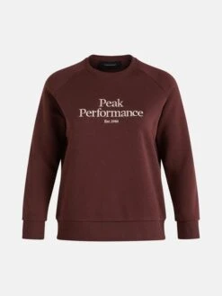 Peak Performance Naisten Collegepusero W ORIGINAL GREW W ORIGINAL GREW-OFFWHITE Kaakaonruskea