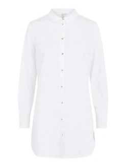 Pieces Naisten Paita PCNOMA LS LONG SHIRT NOOS Valkoinen -Kekäle pieces naisten paita pcnoma ls long shirt noos valkoinen 3