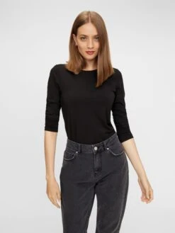 Pieces, Naisten Paita, Sirene LS Tee Musta