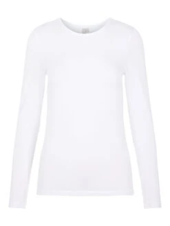 Pieces, Naisten Paita, Sirene LS Tee Valkoinen -Kekäle pieces naisten paita sirene ls tee valkoinen 3